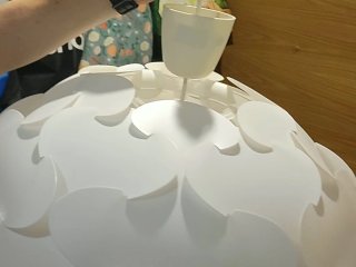 Lámpara colgante IKEA bola blanca desmontable