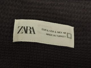 Camisa Zara Gris marengo Manga Corta. T-L