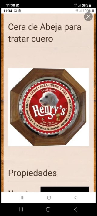 Cera para piel y cuero HENRYS