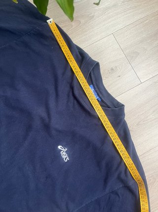 Camiseta Asics Vintage Azul Marino L Bordada Retro