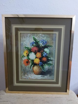 Lote 2 cuadros florales