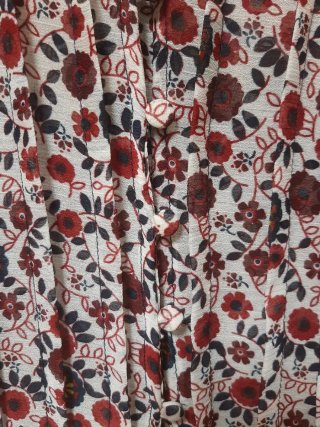 Vestido hippie manga larga floral