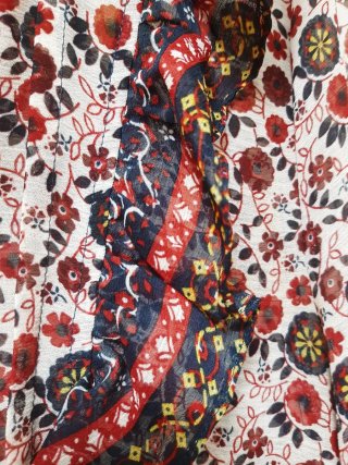 Vestido hippie manga larga floral