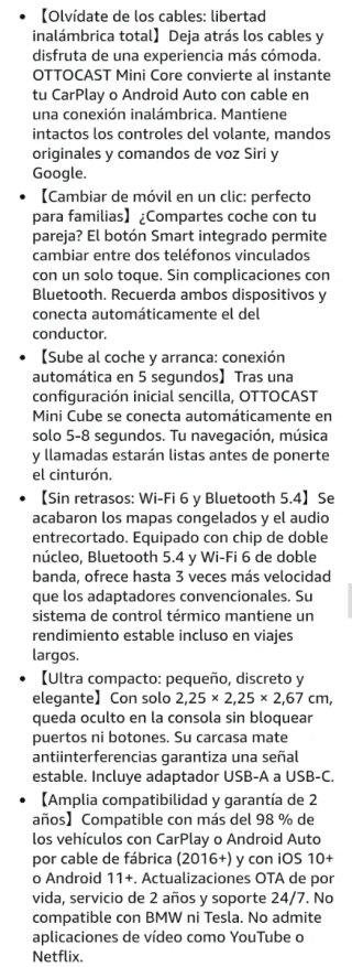 Ottocast Mini Core 2 en 1 Adaptador Inalámbrico