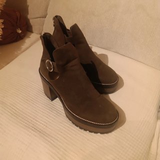 Botines Pull&Bear efecto ante marrones talla 41