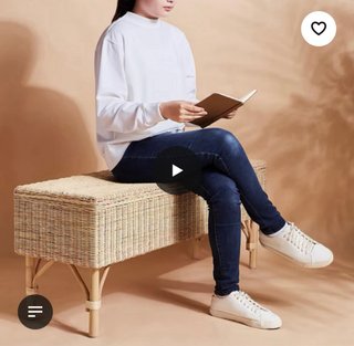 Banco almacenaje ratán TOLKNING Ikea
