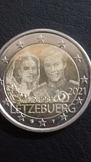 Moneda 2€ Luxemburgo 2021 Boda Real