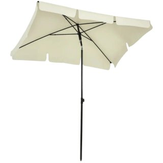 Sombrilla de playa beige y negra
