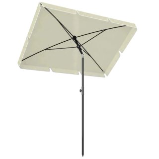 Sombrilla de playa beige y negra
