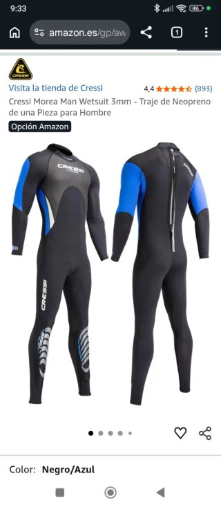 Traje Neopreno Cressi Morea 3mm Hombre