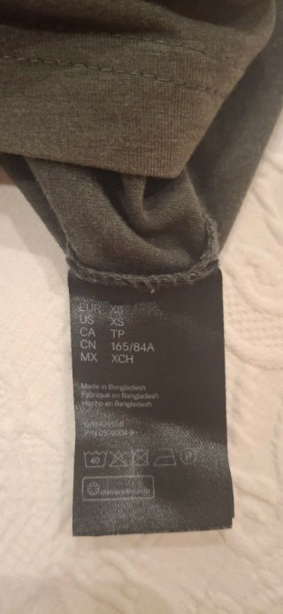 Polo H&M Verde Caqui Talla XS