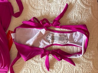 Bikini fucsia DAIAN SHU con detalles dorados