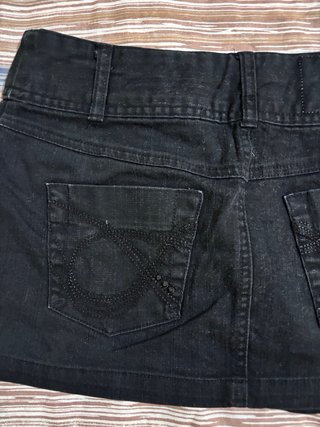 Falda vaquera negra Pimkie