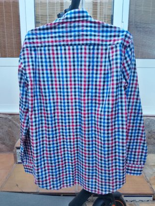 Camicia a quadri a maniche lunghe da uomo