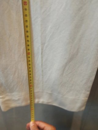 Pantalón blanco algodón Zara