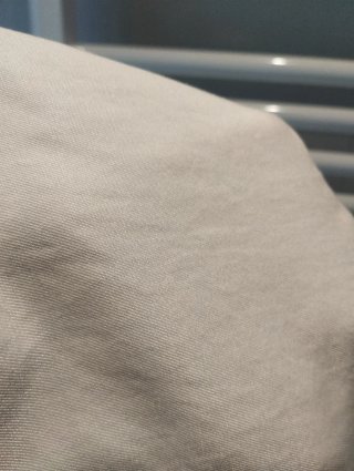 Pantalón blanco algodón Zara