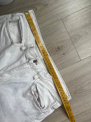 Vaqueros Mango Matilda Blanco Roto Talla 42
