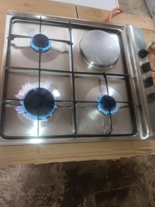Placa de gas 4 fuegos + vitro