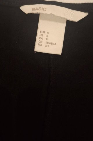 Vestido H&M Negro Manga Murciélago Talla S