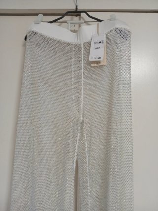 Pantalón plateado mujer guess