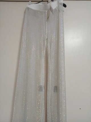 Pantalón plateado mujer guess