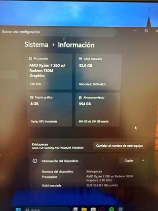 Portátil Gaming ASUS TUF