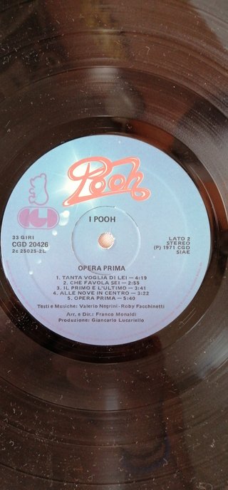 I Pooh - Opera Prima Vinile LP 33 Giri