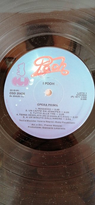 I Pooh - Opera Prima Vinile LP 33 Giri