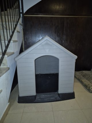 Casetta per cani grande grigia e nera