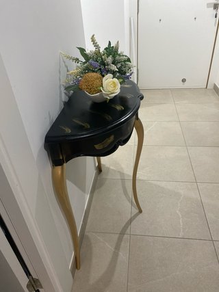 Tavolo consolle in legno massello Shabby Chic