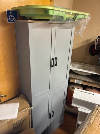 Alacena de cocina de madera gris