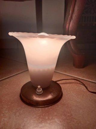 Lampada vintage vetro e metallo