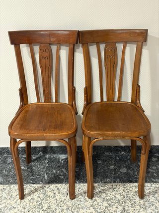 2 Sillas de madera Vintage