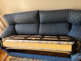 Sofá Cama 3 Plazas Azul ,respaldo reclinables,