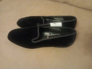 Zapatos Zara Negros Terciopelo