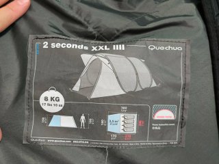 Tienda campaña Quechua 2 Seconds XXL para 4