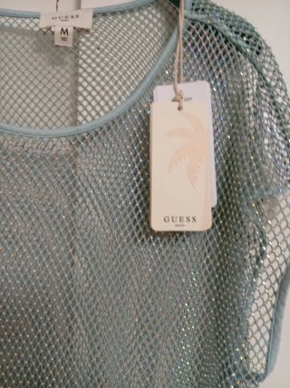 Vestido Guess plateado talla M