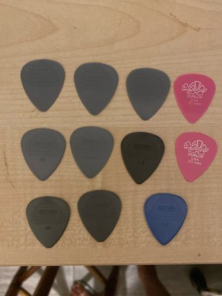 Púas de guitarra Dunlop (varios grosores)