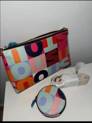BOLSO Y Y MONEDERO TOUS MULTICOLOR NUEVOS