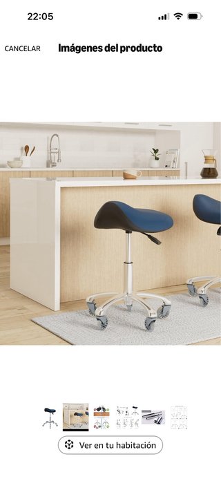 Taburete profesional ergonómico giratorio