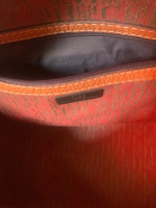 Bolso de mano Carolina Herrera Cuero Naranja