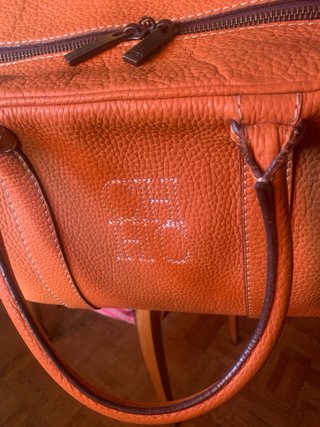 Bolso de mano Carolina Herrera Cuero Naranja