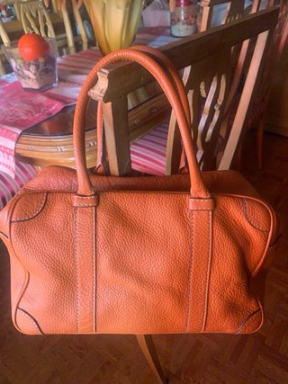 Bolso de mano Carolina Herrera Cuero Naranja
