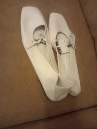 Zapatos Zara Blancos Bailarinas Talla 41