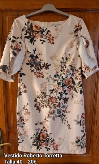 Vestido Roberto Torretta Flores Talla 40