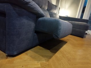 Sofá Chaise Longue azul Asientos Extraíbles