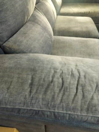 Sofá Chaise Longue azul Asientos Extraíbles