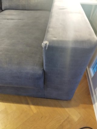 Sofá Chaise Longue azul Asientos Extraíbles