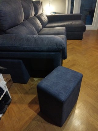 Sofá Chaise Longue azul Asientos Extraíbles