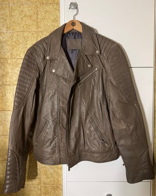 Chaqueta perfecto de mouton Talla XL color topo